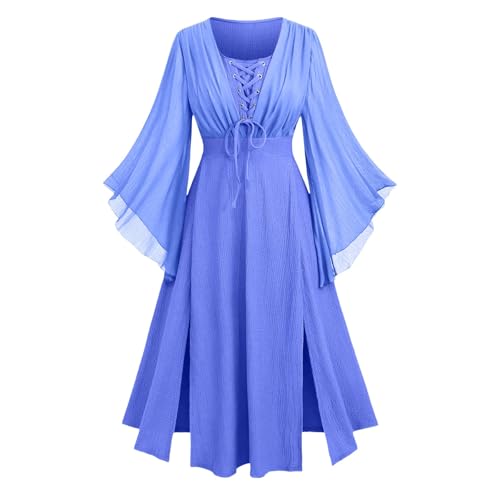 TYUIOP Kleid Damen Festlich Mittelalter Kleidung Renaissance Und Off Shoulder Bluse Gürtel Viktorianisches Kostüm Für Karneval Halloween Leinenkleid Gothic Kleider Große Größen TYUIOP Kleid Damen Festlich Mittelalter Kleidung Renaissance Und Off Shoulder Bluse Gürtel Viktorianisches Kostüm Für Karneval Halloween Leinenkleid Gothic Kleider Große Größen von TYUIOP