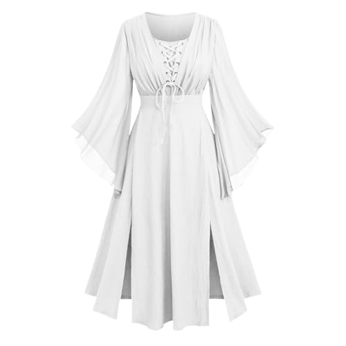 TYUIOP Kleid Damen Festlich Mittelalter Kleidung Renaissance Und Off Shoulder Bluse Gürtel Viktorianisches Kostüm Für Karneval Halloween Leinenkleid Gothic Kleider Große Größen TYUIOP Kleid Damen Festlich Mittelalter Kleidung Renaissance Und Off Shoulder Bluse Gürtel Viktorianisches Kostüm Für Karneval Halloween Leinenkleid Gothic Kleider Große Größen von TYUIOP