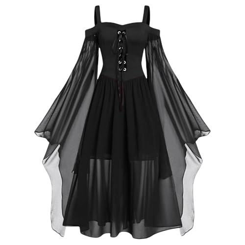 TYUIOP Kleid Damen Sommer Mittelalter Kleidung Renaissance Und Off Shoulder Bluse Gürtel Viktorianisches Kostüm Für Karneval Halloween Rotes Große Größen Bis 56 Gothic Oberteil TYUIOP Kleid Damen Sommer Mittelalter Kleidung Renaissance Und Off Shoulder Bluse Gürtel Viktorianisches Kostüm Für Karneval Halloween Rotes Große Größen Bis 56 Gothic Oberteil von TYUIOP