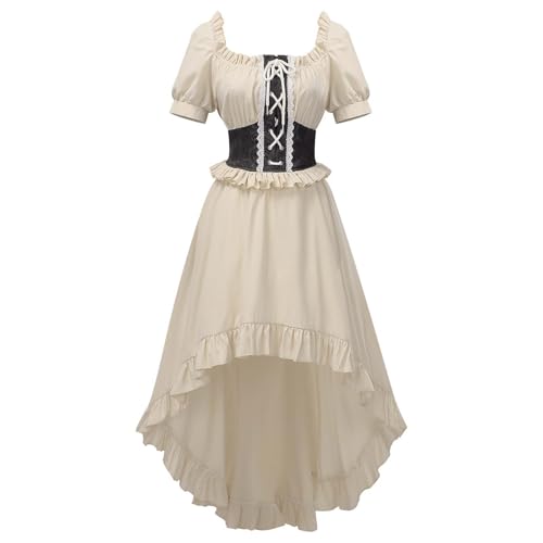 TYUIOP Kleider Mittelalter Kleidung Damen Renaissance Kleid Und Off Shoulder Bluse Gürtel Viktorianisches Kostüm Für Karneval Halloween Ritterkostüm Herren Leinen Gothic Xxl TYUIOP Kleider Mittelalter Kleidung Damen Renaissance Kleid Und Off Shoulder Bluse Gürtel Viktorianisches Kostüm Für Karneval Halloween Ritterkostüm Herren Leinen Gothic Xxl von TYUIOP