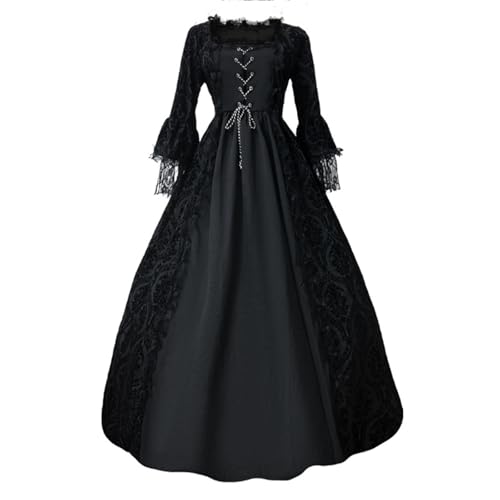 TYUIOP Sommerkleid Damen Lang Mittelalter Kleidung Renaissance Kleid Und Off Shoulder Bluse Gürtel Viktorianisches Kostüm Für Karneval Halloween Große Größen 52 Gothic Herren Hemd TYUIOP Sommerkleid Damen Lang Mittelalter Kleidung Renaissance Kleid Und Off Shoulder Bluse Gürtel Viktorianisches Kostüm Für Karneval Halloween Große Größen 52 Gothic Herren Hemd von TYUIOP