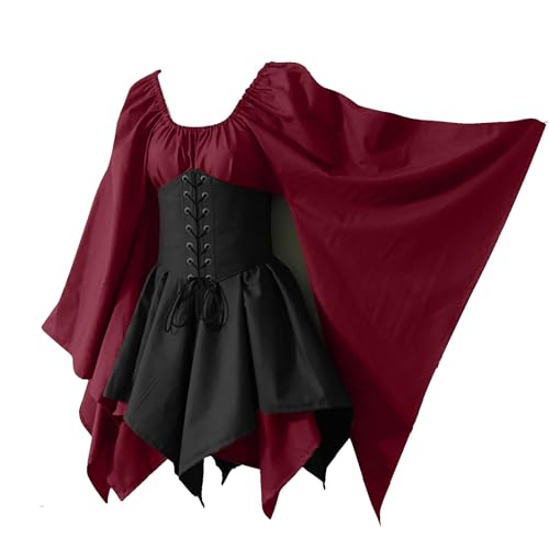 TYUIOP abendkleider mittelalter kleidung damen renaissance kleid und off shoulder bluse gürtel viktorianisches kostüm für karneval halloween rotkäppchen leinen vintage gothic kleider TYUIOP abendkleider mittelalter kleidung damen renaissance kleid und off shoulder bluse gürtel viktorianisches kostüm für karneval halloween rotkäppchen leinen vintage gothic kleider von TYUIOP