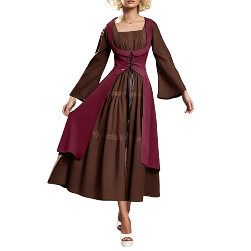 TYUIOP mittelalter kleidung damen, renaissance kleid damen und off shoulder bluse mit corsett, gürteltasche, kopfschmuck, gürtel, viktorianisches kostüm für karneval halloween TYUIOP mittelalter kleidung damen, renaissance kleid damen und off shoulder bluse mit corsett, gürteltasche, kopfschmuck, gürtel, viktorianisches kostüm für karneval halloween von TYUIOP