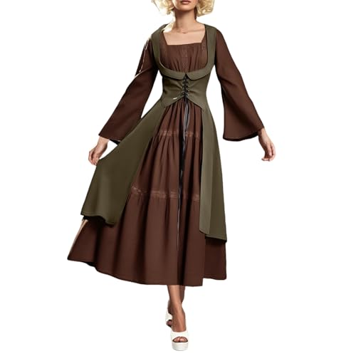 TYUIOP mittelalter kleidung damen, renaissance kleid damen und off shoulder bluse mit corsett, gürteltasche, kopfschmuck, gürtel, viktorianisches kostüm für karneval halloween TYUIOP mittelalter kleidung damen, renaissance kleid damen und off shoulder bluse mit corsett, gürteltasche, kopfschmuck, gürtel, viktorianisches kostüm für karneval halloween von TYUIOP
