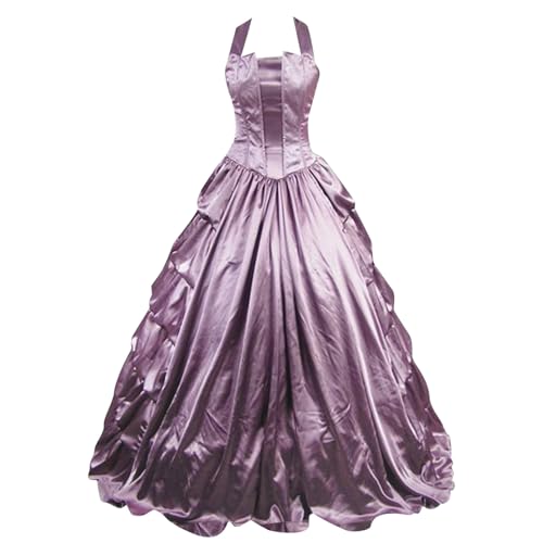 Halloween Kostüm Damen Kleider Gothic Hohe Taille Abendkleider Kleider Schleife A-Linie Swing Cocktailkleid Festlich Vintage Tunika Lang Abendkleid Vintage Partykleid Swing Ballkleid von TYUNBD