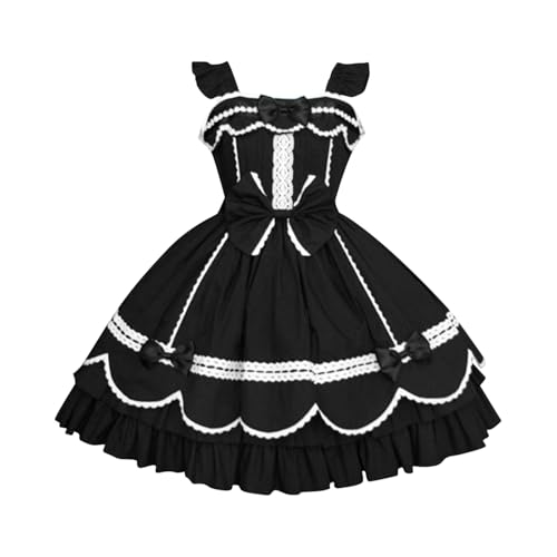 TYUNBD Gothic Kleidung Damen Renaissance Cosplay Kostüm Mädchen Halloween Gothic Kleider Mittelalter Viktorianischen Kleid Elegant Bequem Baggy Abendkleider Retro Cocktailkleid von TYUNBD