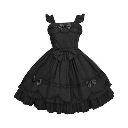 TYUNBD Gothic Kleidung Damen Renaissance Cosplay Kostüm Mädchen Halloween Gothic Kleider Mittelalter Viktorianischen Kleid Elegant Bequem Baggy Abendkleider Retro Cocktailkleid von TYUNBD