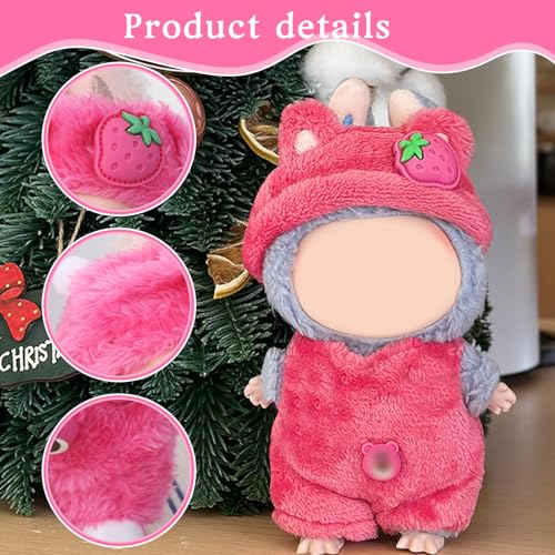 TYXHXTF 2 Stück Puppenkleidung, Kleidung Zubehör Set für 17cm Plüsch Puppe, Mini Plüsch Erdbeer Set Bekleidungs, Ohne Puppe TYXHXTF 2 Stück Puppenkleidung, Kleidung Zubehör Set für 17cm Plüsch Puppe, Mini Plüsch Erdbeer Set Bekleidungs, Ohne Puppe von TYXHXTF