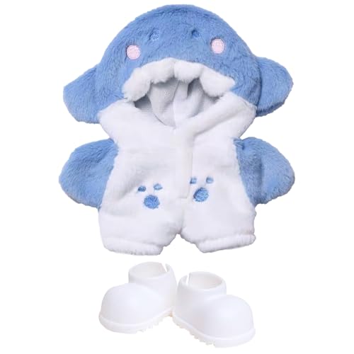 TYXHXTF 2 Stück Puppenkleidung Blauer Hai Kleidung Zubehör Set für 17cm Plüsch Puppe DIY Kinder Geschenke, Ohne Puppe TYXHXTF 2 Stück Puppenkleidung Blauer Hai Kleidung Zubehör Set für 17cm Plüsch Puppe DIY Kinder Geschenke, Ohne Puppe von TYXHXTF
