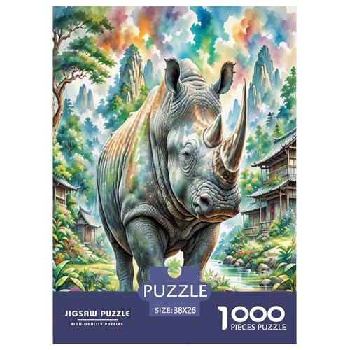 Nashörner Puzzle 1000 Teile Schwer Puzzle Spielzeug Lernspiel Impossible Herausforderungsspielzeug Für Erwachsene Kinder 38x26cm/1000pcs Nashörner Puzzle 1000 Teile Schwer Puzzle Spielzeug Lernspiel Impossible Herausforderungsspielzeug Für Erwachsene Kinder 38x26cm/1000pcs von TZOVPCDFA