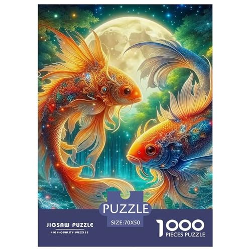 Puzzle Für Erwachsene 1000 Teile Goldfisch Puzzlespiele Animal Theme Geschenke Für Damen Für Erwachsene Und Kinder Ab 14 Jahren 70x50cm Puzzle Für Erwachsene 1000 Teile Goldfisch Puzzlespiele Animal Theme Geschenke Für Damen Für Erwachsene Und Kinder Ab 14 Jahren 70x50cm von TZOVPCDFA