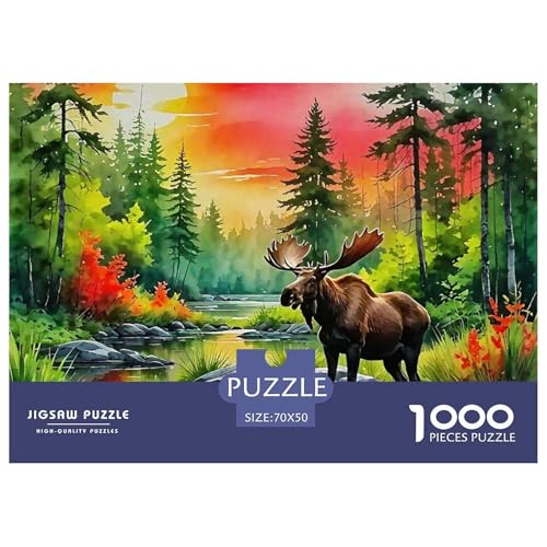 Puzzle Für Erwachsene 1000 Teilige Elk Lernspiel Wildlife Theme Geschenke Für Männer Für Erwachsene Kinder 70x50cm Puzzle Für Erwachsene 1000 Teilige Elk Lernspiel Wildlife Theme Geschenke Für Männer Für Erwachsene Kinder 70x50cm von TZOVPCDFA