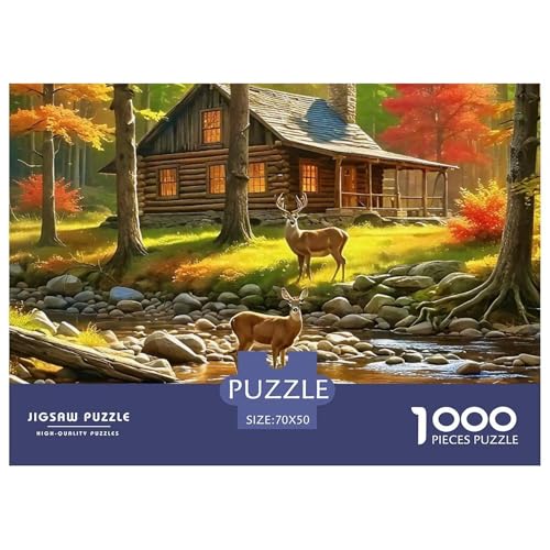 Puzzle Für Erwachsene 1000 Teilige Hirsch Lernspiel Wildlife Theme Geschenke Für Damen Für Erwachsene Kinder 70x50cm Puzzle Für Erwachsene 1000 Teilige Hirsch Lernspiel Wildlife Theme Geschenke Für Damen Für Erwachsene Kinder 70x50cm von TZOVPCDFA