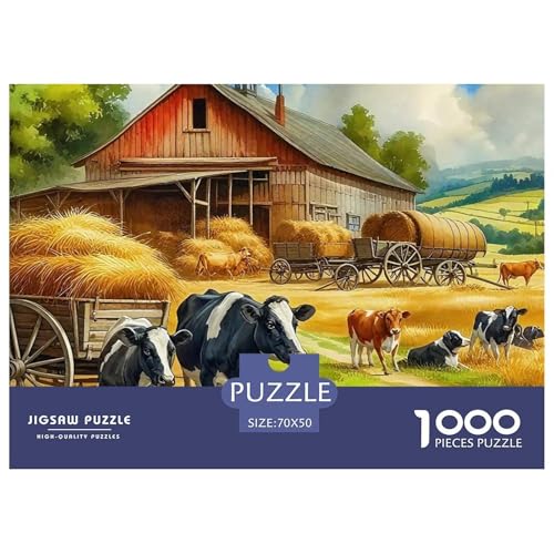 Puzzle Für Erwachsene 1000 Teilige KuhErwachsene Puzzle Lernspiel Country Style Geschenke Für Männer Für Erwachsene Und Kinder Ab 14 Jahren 70x50cm/1000pcs Puzzle Für Erwachsene 1000 Teilige KuhErwachsene Puzzle Lernspiel Country Style Geschenke Für Männer Für Erwachsene Und Kinder Ab 14 Jahren 70x50cm/1000pcs von TZOVPCDFA