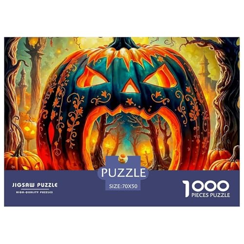 Puzzle Kürbiskopf1000 Teile Erwachsene Halloween Impossible Puzzles Home Dekoration Für Erwachsene Und Kinder Ab 14 Jahren 70x50cm Puzzle Kürbiskopf1000 Teile Erwachsene Halloween Impossible Puzzles Home Dekoration Für Erwachsene Und Kinder Ab 14 Jahren 70x50cm von TZOVPCDFA