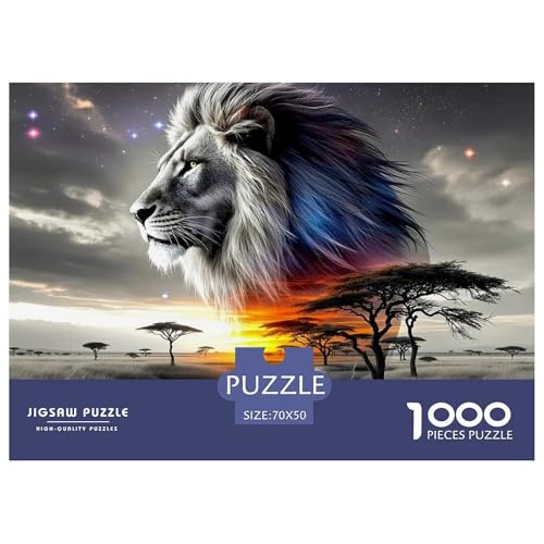 Puzzle Löwen1000 Teile Erwachsene Animal Theme Impossible Puzzles Geschenke Für Männer Und Damen Für Erwachsene Und Kinder Ab 14 Jahren 70x50cm Puzzle Löwen1000 Teile Erwachsene Animal Theme Impossible Puzzles Geschenke Für Männer Und Damen Für Erwachsene Und Kinder Ab 14 Jahren 70x50cm von TZOVPCDFA