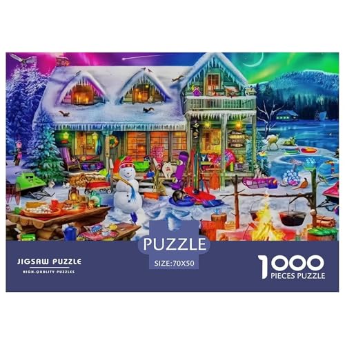 Puzzles 1000 Teile Puzzle Schnee CottageLagerfeuer-Aktivität Puzzle Norway Geschicklichkeitsspiel Für Die Ganze Familie Für Erwachsene Und Ältere Kinder 70x50cm/1000pcs Puzzles 1000 Teile Puzzle Schnee CottageLagerfeuer-Aktivität Puzzle Norway Geschicklichkeitsspiel Für Die Ganze Familie Für Erwachsene Und Ältere Kinder 70x50cm/1000pcs von TZOVPCDFA