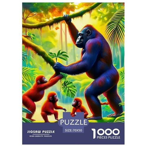 Puzzles Für Erwachsene 1000 Teile GorillaLernspiel DschungelAnimal Theme Für Familie Freunde Für Erwachsene Und Kinder Ab 14 Jahren 70x50cm/1000pcs Puzzles Für Erwachsene 1000 Teile GorillaLernspiel DschungelAnimal Theme Für Familie Freunde Für Erwachsene Und Kinder Ab 14 Jahren 70x50cm/1000pcs von TZOVPCDFA