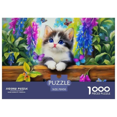 Rätsel Katze1000 Teile Erwachsene Animal Theme Klassische Home Dekoration Für Erwachsene Und Kinder Ab 14 Jahren 70x50cm Rätsel Katze1000 Teile Erwachsene Animal Theme Klassische Home Dekoration Für Erwachsene Und Kinder Ab 14 Jahren 70x50cm von TZOVPCDFA