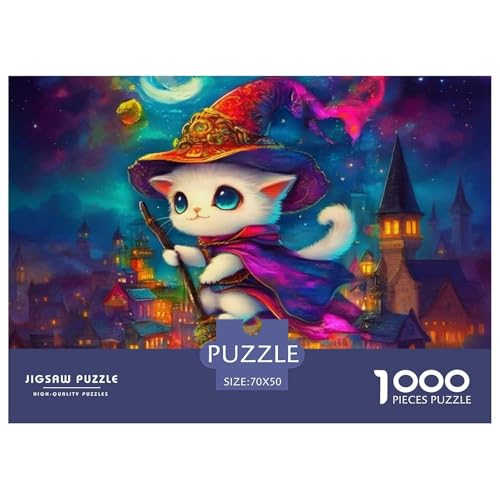 Rätsel Katze1000 Teile Erwachsene Wizard Klassische Rätsel Dekorieren Sie Für Erwachsene Und Kinder Ab 14 Jahren 70x50cm Rätsel Katze1000 Teile Erwachsene Wizard Klassische Rätsel Dekorieren Sie Für Erwachsene Und Kinder Ab 14 Jahren 70x50cm von TZOVPCDFA