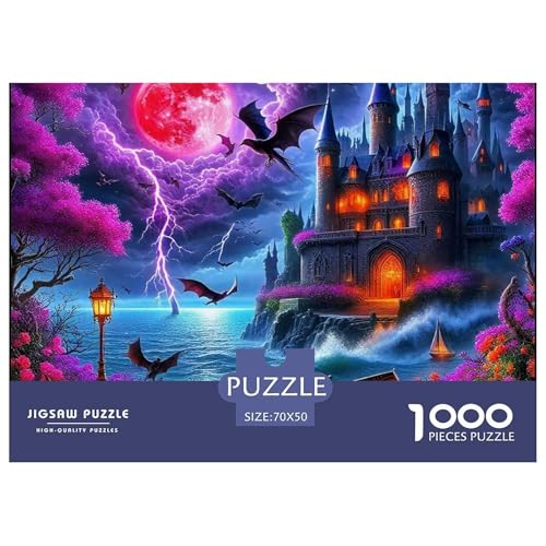 Rätsel Kürbis Schloss1000 Teile Erwachsene Halloween Klassische Rätsel Home Dekoration Für Erwachsene Und Kinder Ab 14 Jahren 70x50cm Rätsel Kürbis Schloss1000 Teile Erwachsene Halloween Klassische Rätsel Home Dekoration Für Erwachsene Und Kinder Ab 14 Jahren 70x50cm von TZOVPCDFA