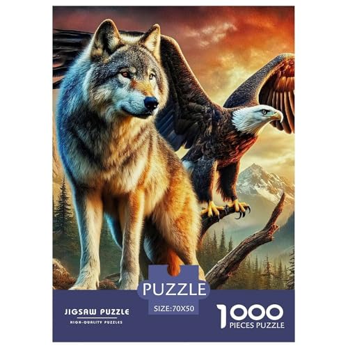 Rätsel Wolf1000 Teile Erwachsene Animal Theme Klassische Home Dekoration Für Erwachsene Und Kinder Ab 14 Jahren 70x50cm Rätsel Wolf1000 Teile Erwachsene Animal Theme Klassische Home Dekoration Für Erwachsene Und Kinder Ab 14 Jahren 70x50cm von TZOVPCDFA