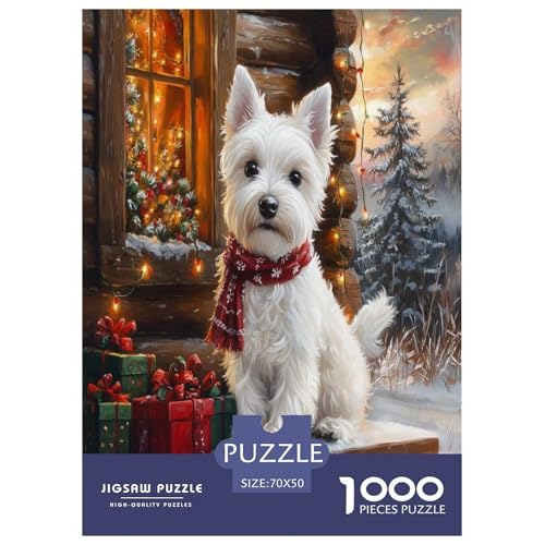 West Highland Weißer Terrier Puzzle 1000 Teile Schwer Puzzle Spielzeug Lernspiel Impossible Herausforderung Spielzeug Für Erwachsene Und Kinder Ab 14 Jahren 70x50cm/1000pcs West Highland Weißer Terrier Puzzle 1000 Teile Schwer Puzzle Spielzeug Lernspiel Impossible Herausforderung Spielzeug Für Erwachsene Und Kinder Ab 14 Jahren 70x50cm/1000pcs von TZOVPCDFA