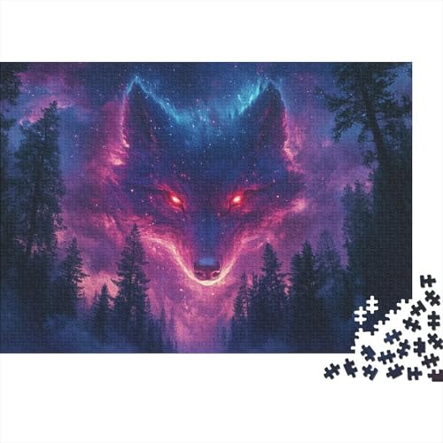 Wolf Puzzlespiel 1000 Teile Jigsaw Puzzle 1000 Puzzle FüR Erwachsene Kinder Senioren Erwachsenen Puzzlespiel Puzzel 1000pcs (75x50cm) von TZOVPCDFA