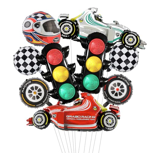 Auto Luftballons Geburtstag 9 Stück Luftballons Auto Deko Geburtstag Rennwagen Folienballons Verkehrsampel Folienballon Deko Luftball-ons Geburts-tagdeko für Kinder Party Dekoration Auto Luftballons Geburtstag 9 Stück Luftballons Auto Deko Geburtstag Rennwagen Folienballons Verkehrsampel Folienballon Deko Luftball-ons Geburts-tagdeko für Kinder Party Dekoration von TZQFROCE