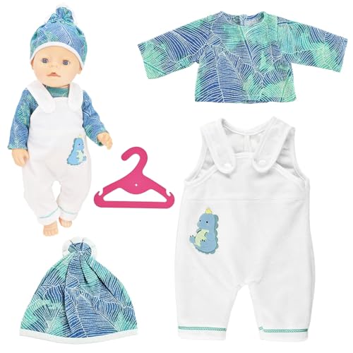 TZQFROCE Kleidung Outfits für Baby Puppen Junge Kleidung Kleidung Puppenkleidung 35-45 cm mit Hut Langarm Hose für Kinder Mädchen Jungen - Einhorn von TZQFROCE