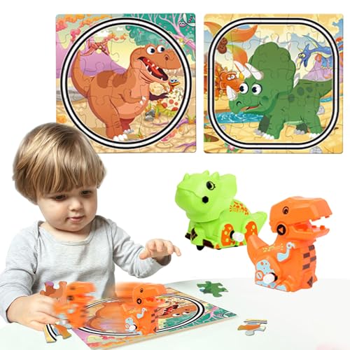 TZQFROCE Puzzle Dinosaurier Kinder Dinosaurier Thema Spielzeug Spielset Pädagogisches Puzzle Spielzeug Spielset für Kinder ab 3 Jahren von TZQFROCE