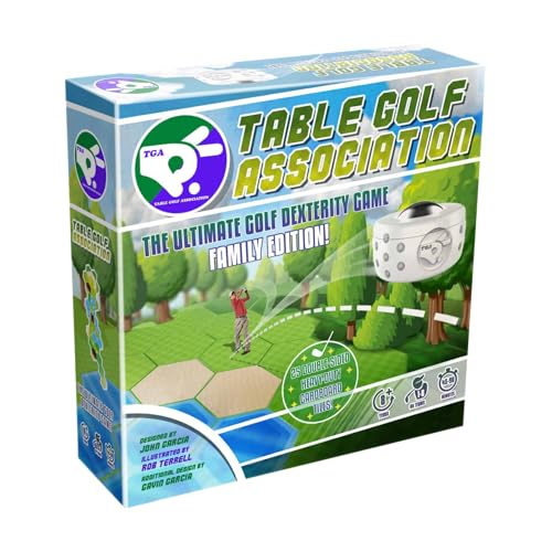 Table Golf Association - Family Edition - TGA Geschicklichkeit Brettspiel für Golfer jeden Alters von Meeple Mania Games von Table Golf Association