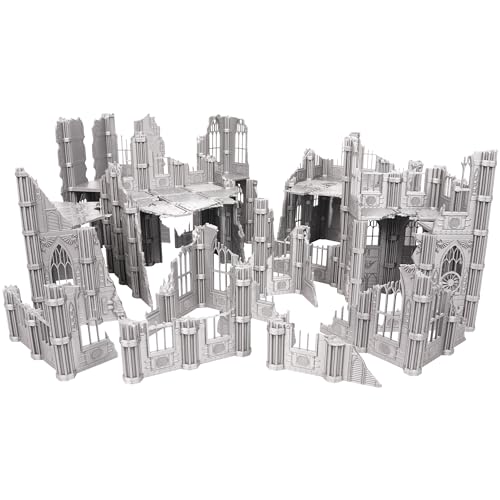 Tabletop Terrain Gothic Sector - Grimdark Sci-Fi Ruins - Modulares Sci-Fi-Gelände für Tabletop Wargaming Competitive Ruins 28mm 32mm von Tabletop Terrain