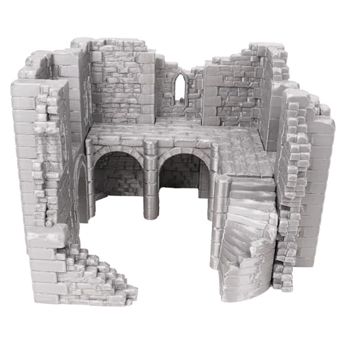 Tabletop Terrain Ruined Keep for Fantasy Wargames and RPGs 28 mm 32 mm Miniatures von Tabletop Terrain