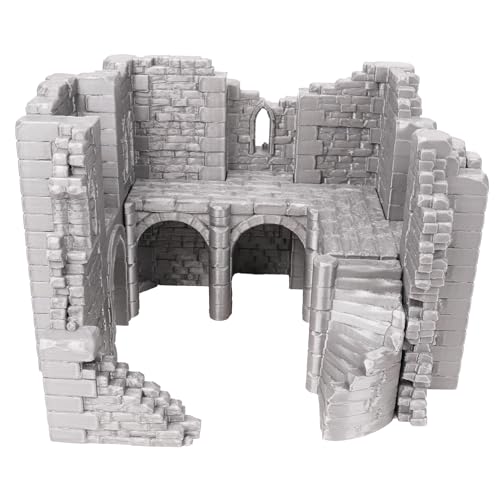 Ruined Keep: Tabletop Terrain für Fantasy-Kriegsspiele und RPGs, 28 mm, 32 mm Miniaturen von Tabletop Terrain