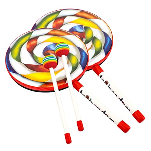 Tacell Orff Schlaginstrument Lollipop Handtrommeln Handtrommel Vorschulpädagogik Spielzeug von Tacell