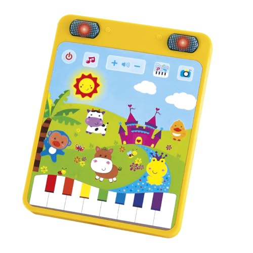 TACHAN - Mein erstes Tablet Lichter und Sounds - mit verschiedenen Melodien und Tierklängen - Klaviermodus - mit Lautstärkeregler (CPA Toy Group 782T00922) von Tachan