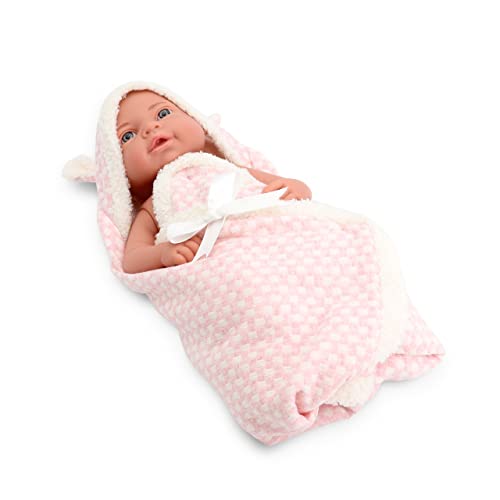 Tachan - Babypuppe, 40 cm, mit Rosa, realistischer Baby-Physiker, bewegliche Gliedmaßen (CPA Toy Group Trading S.L. 788T00627) von Tachan