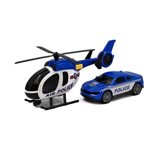 Tachan Heroes Stadt-Set Helikopter und Polizeiauto (CPA Toy Group 757T00892) von Tachan