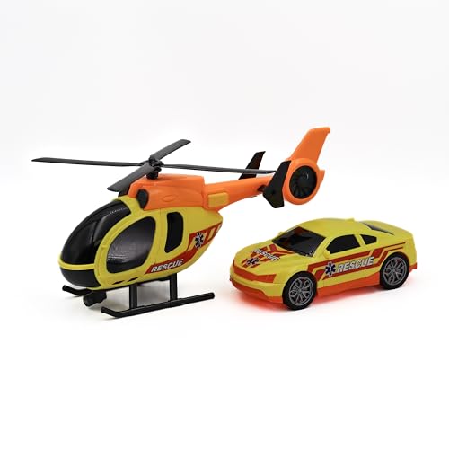 Tachan Heroes Stadt-Set Helikopter und Rettungsauto (CPA Toy Group 757T00894) von Tachan