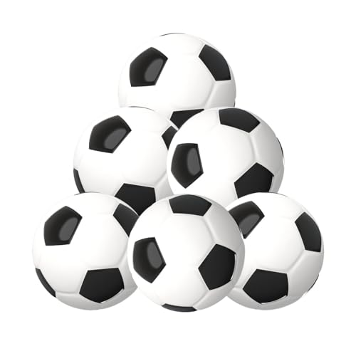 Tachan Packung mit 6 Tischfußballbällen (CPA Toy Group 732T00826), schwarz-weiß von Tachan