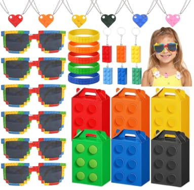 Bausteine Mitgebsel Kindergeburtstag Gastgeschenke Jungen Mädchen Bauklötze Sonnenbrillen Geschenktüten Halsketten Armbänder Schlüsselanhänger Party Zubehör Pinata Give Aways Mitbringsel Geburtstag von Tacobear