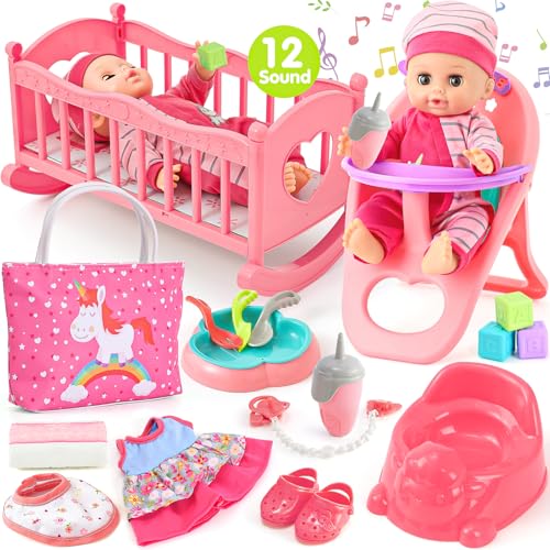 Tacobear Baby Puppen Fütterungs Spielzeug Spielset Geschenke Spielzeug für Mädchen von Tacobear