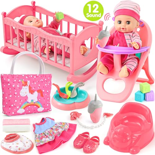 Tacobear Baby Puppen Fütterungs Spielzeug Spielset Geschenke Spielzeug für Mädchen von Tacobear