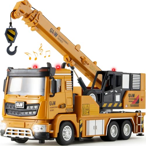 Tacobear Bagger Spielzeug Auto LKW Truck Großer 1:40 Metall Baustellenfahrzeuge Kinder Transporter Spielzeugautos mit Sound und Licht Fahrzeuge Spielzeug Geschenk für Jungen 3 4 5 6 Jahre von Tacobear