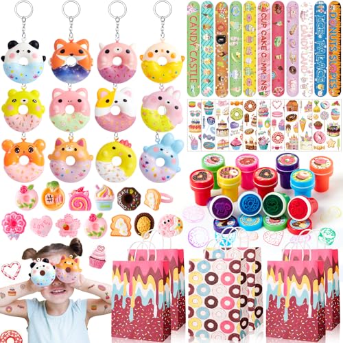 Tacobear Donut Party Mitgebsel Kindergeburtstag Gastgeschenke Mädchen Geschenktüten Stempel Schlüsselanhänger Tattoo Party Zubehör Give Aways Mitbringsel Kindergeburtstag Pinata Füllung Mädchen von Tacobear