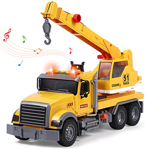 Tacobear Kranwagen Spielzeug Spielzeug Geschenke ab 2 3 4 5 Junge, Großer Kranfahrzeug LKW Lastwagen 1:16 Abschlepper Spielzeug mit Sound & Licht Fahrzeuge Spielzeug Geschenkideen Kinder Jungen von Tacobear