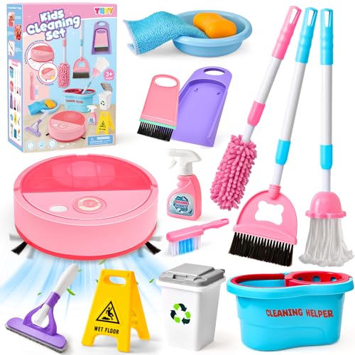 Tacobear Putzset für Kinder, Rollenspiel Kinder Set mit Kinderbesen, Kinderstaubsauger, Kehrschaufel Set, Wischmopp, Eimer, Lappen und Zubehör, Reinigung Spielzeug für Mädchen 3 4 5 6 Jahren Tacobear Putzset für Kinder, Rollenspiel Kinder Set mit Kinderbesen, Kinderstaubsauger, Kehrschaufel Set, Wischmopp, Eimer, Lappen und Zubehör, Reinigung Spielzeug für Mädchen 3 4 5 6 Jahren von Tacobear
