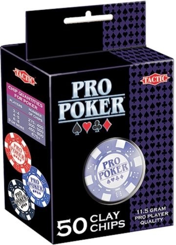 Piatnik Pro Poker Qualitäts Chips 50 Stück von Tactic