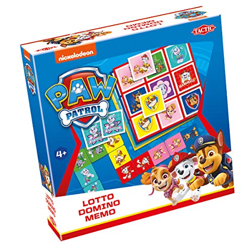 Tactic 56203 Paw Patrol 3-in-1 : Memo, Lotto, Domino von Tactic